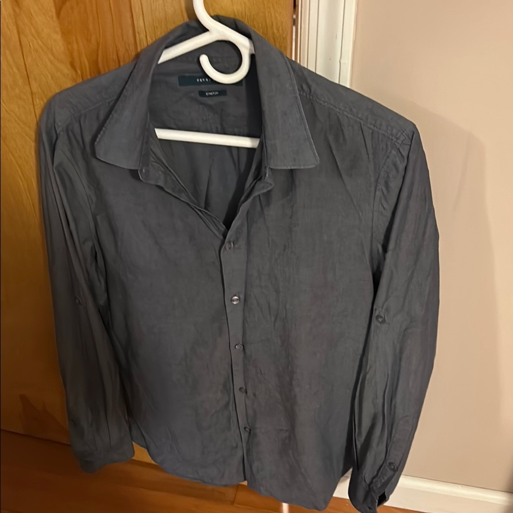 Perry Ellis Gray Dress Shirt